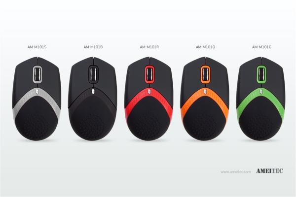 AMEI Mouse AM-M101R ErgoMouse Red 800/ 1600dpi USB 