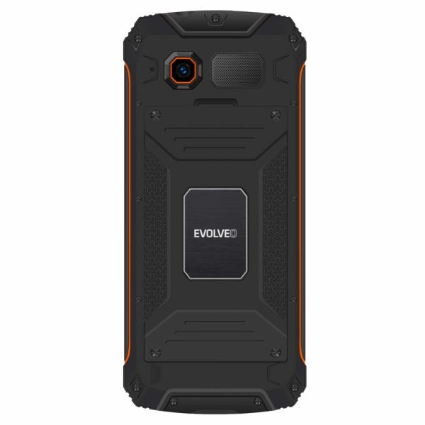 EVOLVEO StrongPhone Z6, IP68 odolný Dual SIM telefón, 2, 8" LCD, 4000mAh, Powerbanka, čierno-oranžový 