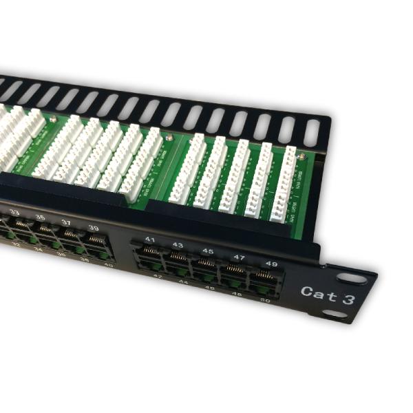 DATACOM Patch panel ISDN 50p.1U Integrovaný BLACK, 19" 