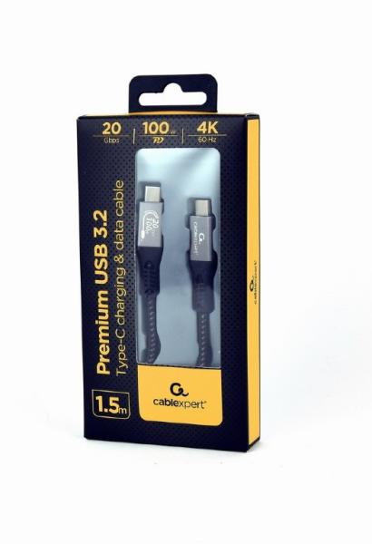 GEMBIRD Premium USB-C 3.2 gen 2 20 Gbps 100W1.5 PD 