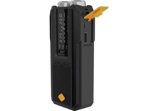 Sandberg Surviovor All-in-1 2000 mAh, FM/ AM rádio s ďalšími funkciami, čierna 