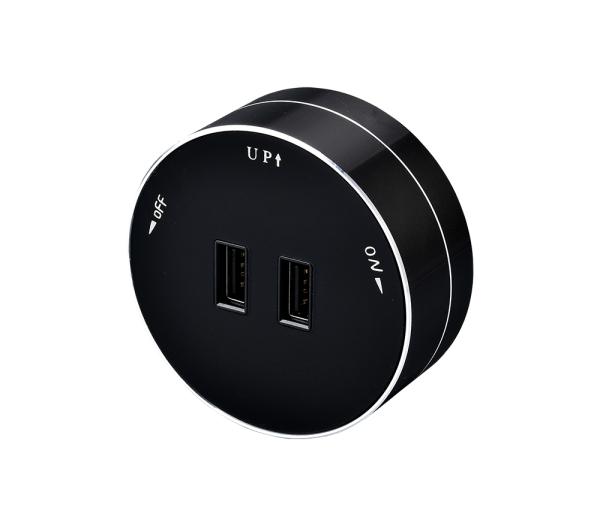 Zásuvkový modul Viking A50B, čierna/ výstupy - 1xUSB-A/ výkon až 2500W/ 230V, 16A, 50Hz 