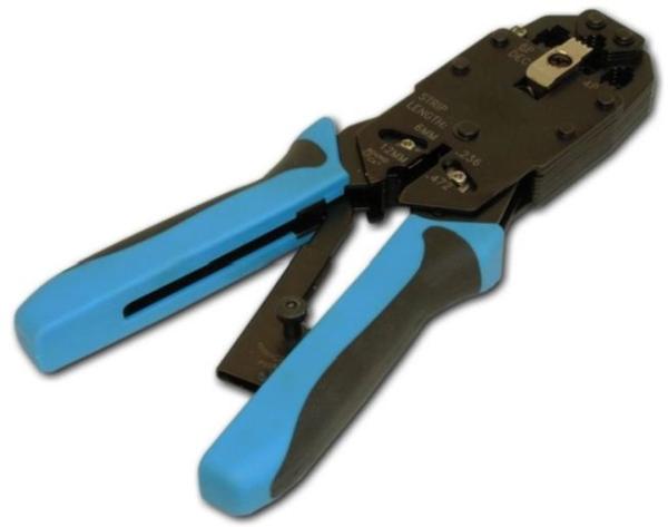 W-star Krimpovacie kliešte RJ45 WS200R RJ50, RJ45, RJ12, RJ11 račňa, masívne s orezávačom
