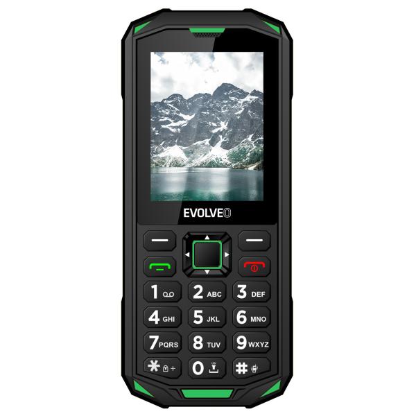 EVOLVEO StrongPhone X5, IP68 odolný Dual SIM telefón, 2, 4" LCD, 2500mAh, čierno-zelený 