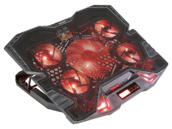 EVOLVEO Ania 5R, chladiaca podložka pre notebook do 15, 6", 5x ventilátor, červené podsvietenie