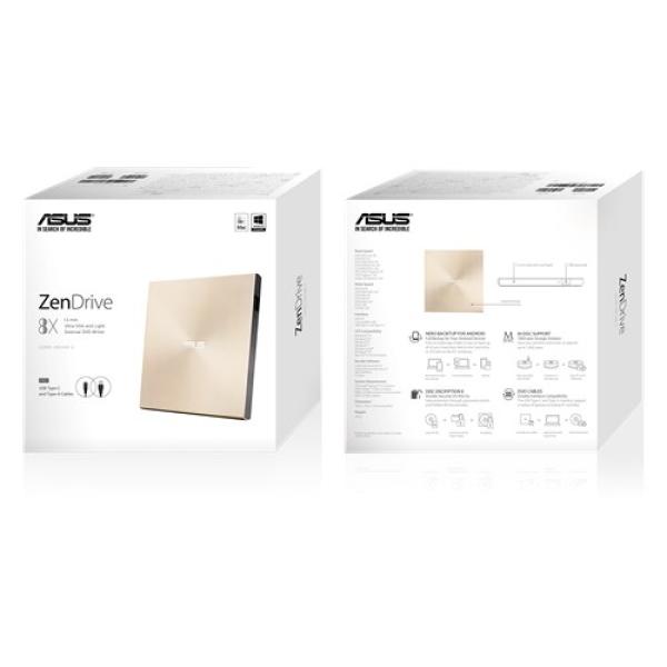ASUS SDRW-08U9M-U zlatá ultraslim DRW USB-C/ A 