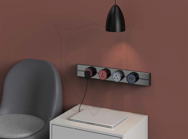 Zásuvkový modul Viking A50B, čierna/ výstupy - 1xUSB-A/ výkon až 2500W/ 230V, 16A, 50Hz 