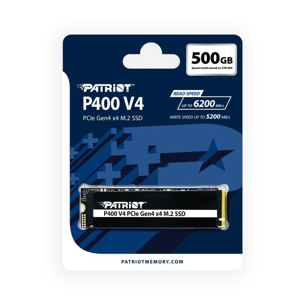 Patriot P400 V4/ 500GB/ SSD/ M.2 NVMe/ Heatsink/ 5R 