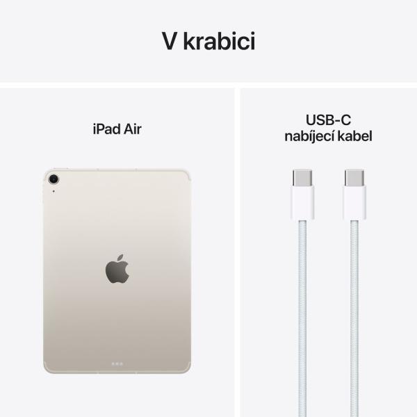 Apple iPad Air 11" (M3) - 2025/ Wi-Fi + Cellular/ 10, 9"/ 2360x1640/ 8GB/ 512GB/ iPadOS18/ Starlight 
