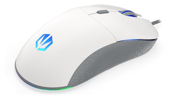Endorfy GEM/ Herná/ Optická/ Pre pravákov/ 8 000 DPI/ Drôtové USB-A/ Biela 