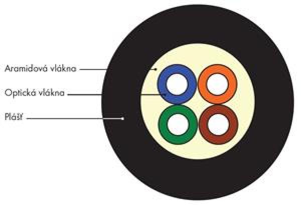 DROP 4vl 500m SM09/ 125 G.657A2 Corning LSZH 