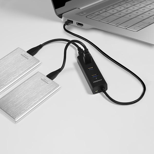 AXAGON HUE-S2B, 4x USB 3.0 CHARGING hub, micro USB napr. konektor, kábel USB-A 30cm 
