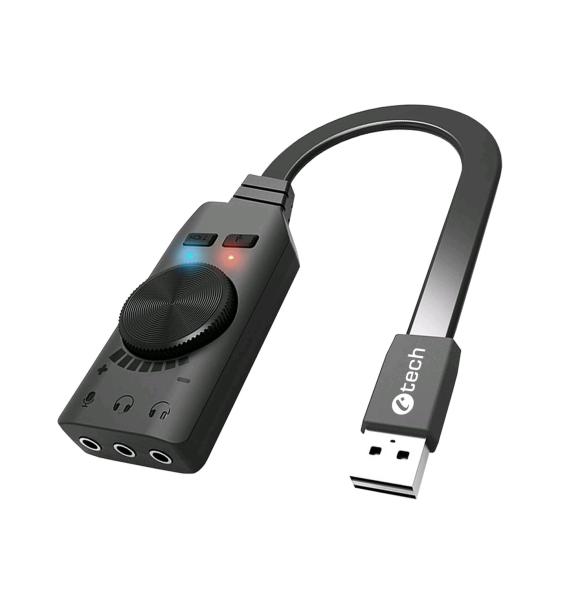 Zvuková karta C-TECH SC-7Q,  7.1 priestorový zvuk,  prepínač zvuku