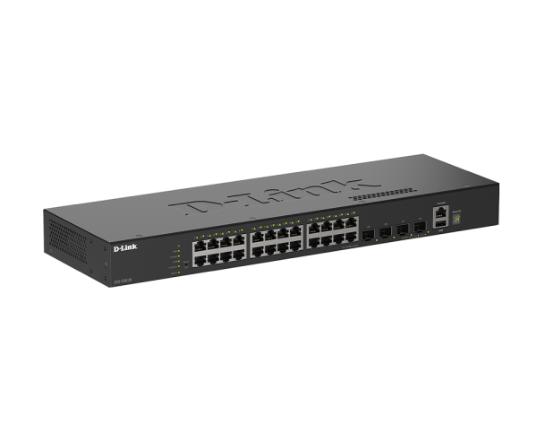 D-Link DGS-1530-28/ E 24 portov GE + 4 portov 10G SFP+ Smart Managed Switch 