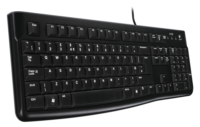 Logitech K120/ Drôtová USB/ CZ- SK layout/ Čierna 