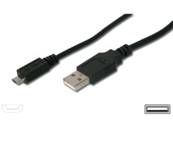 PremiumCord Kábel micro USB, A-B 2m