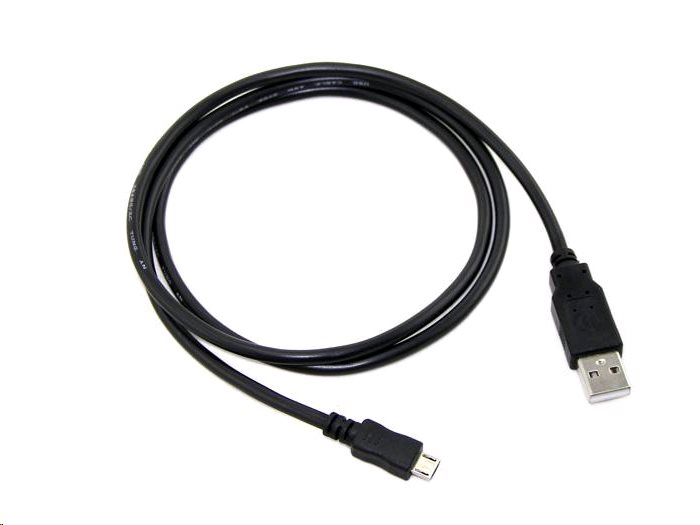 Kábel C-TECH USB 2.0 AM/ Micro, 1m, čierny