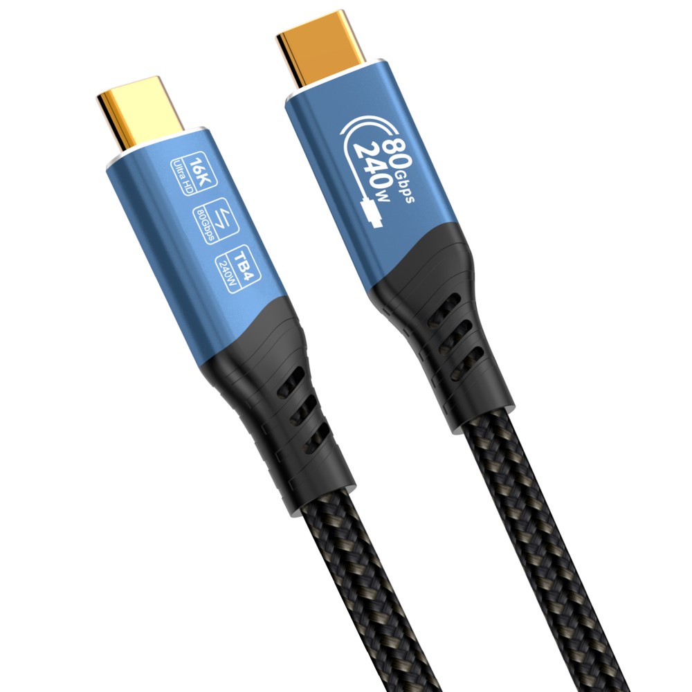PremiumCord USB4™ Version2.0 80Gbps 16K@60Hz 240W Thunderbolt 3 a 4 kábel 1, 2m 