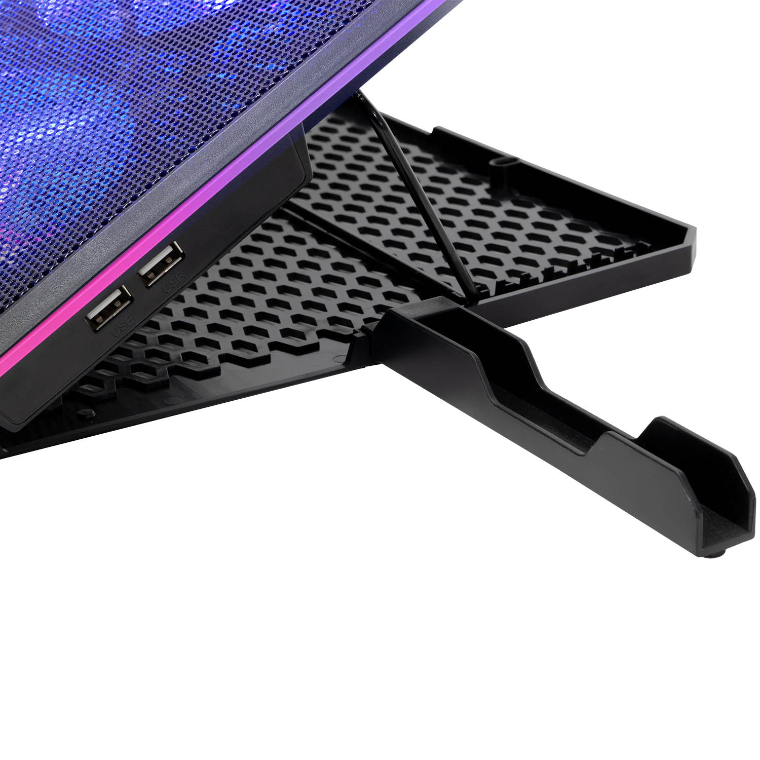 EVOLVEO Ania 9, chladiaca podložka pod notebook do 17", 6x ventilátor, RGB obvodové podsvietenie 