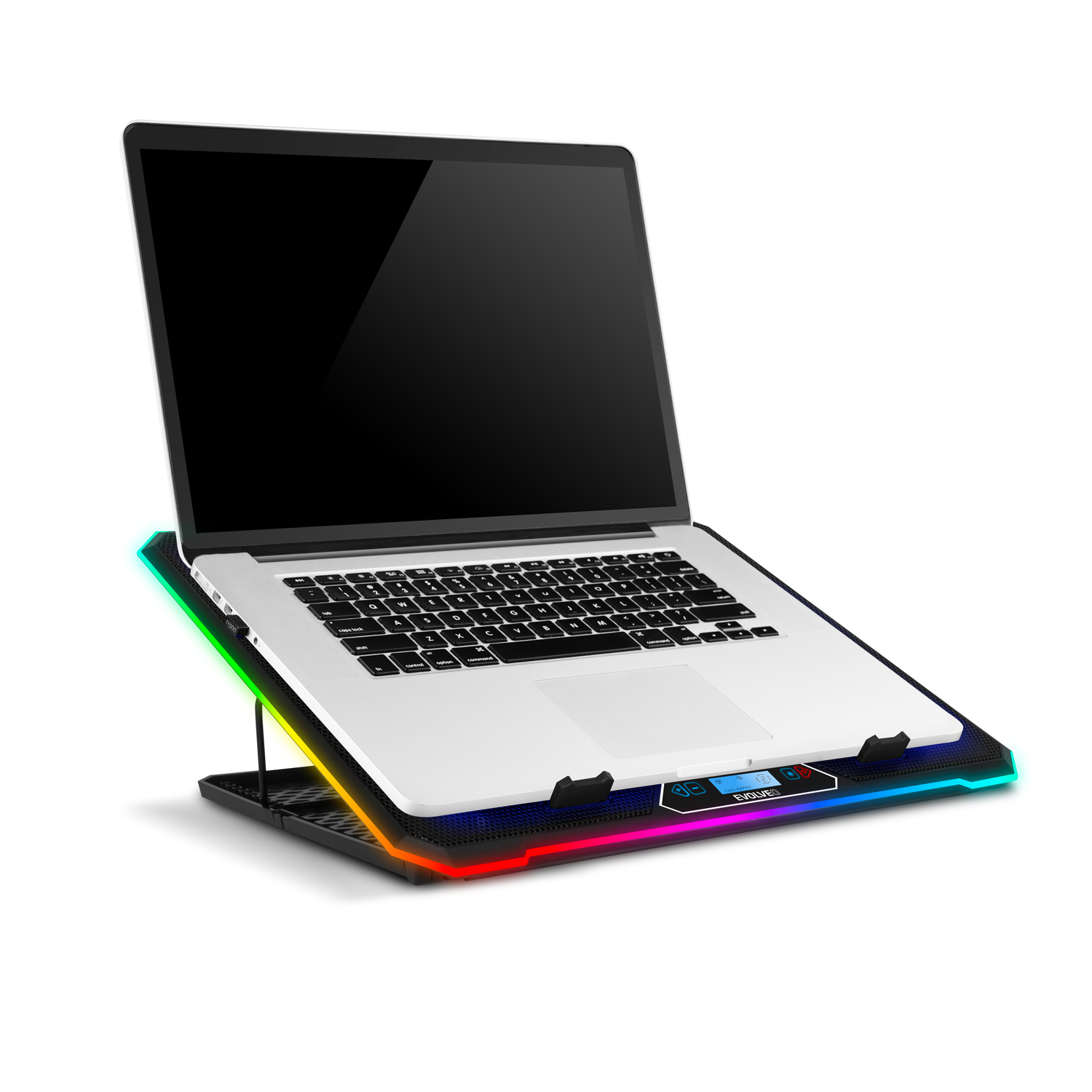 EVOLVEO Ania 9, chladiaca podložka pod notebook do 17", 6x ventilátor, RGB obvodové podsvietenie 