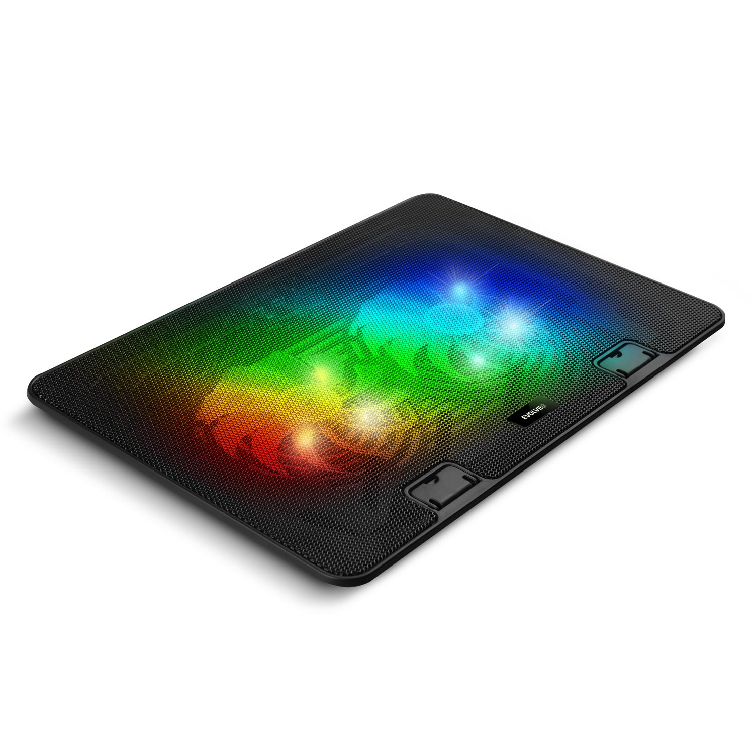 EVOLVEO A101RGB, chladiaca podložka pre notebook do 17", 2x ventilátor, RGB podsvietenie 