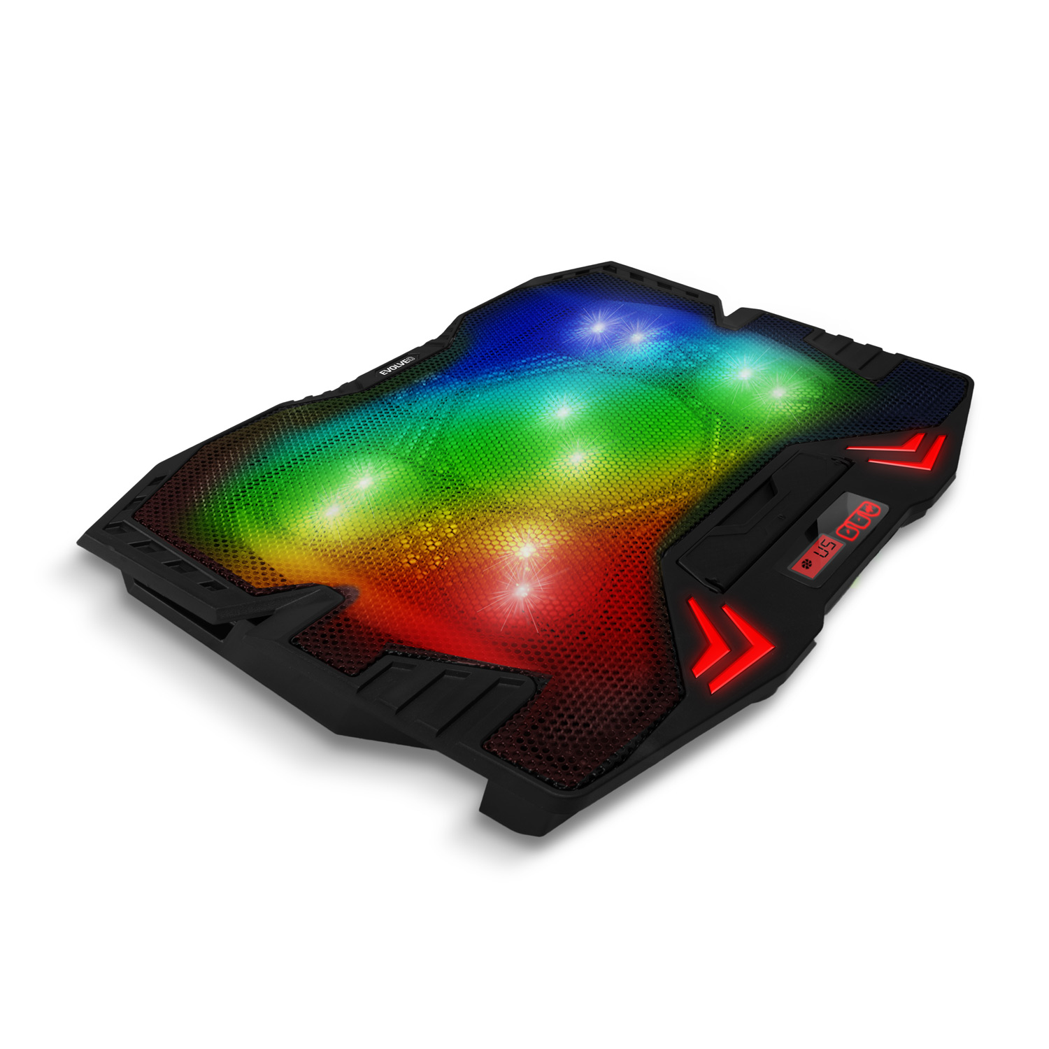 EVOLVEO Ania 5RGB, chladiaca podložka pre notebook do 15, 6", 5x ventilátor, RGB podsvietenie 