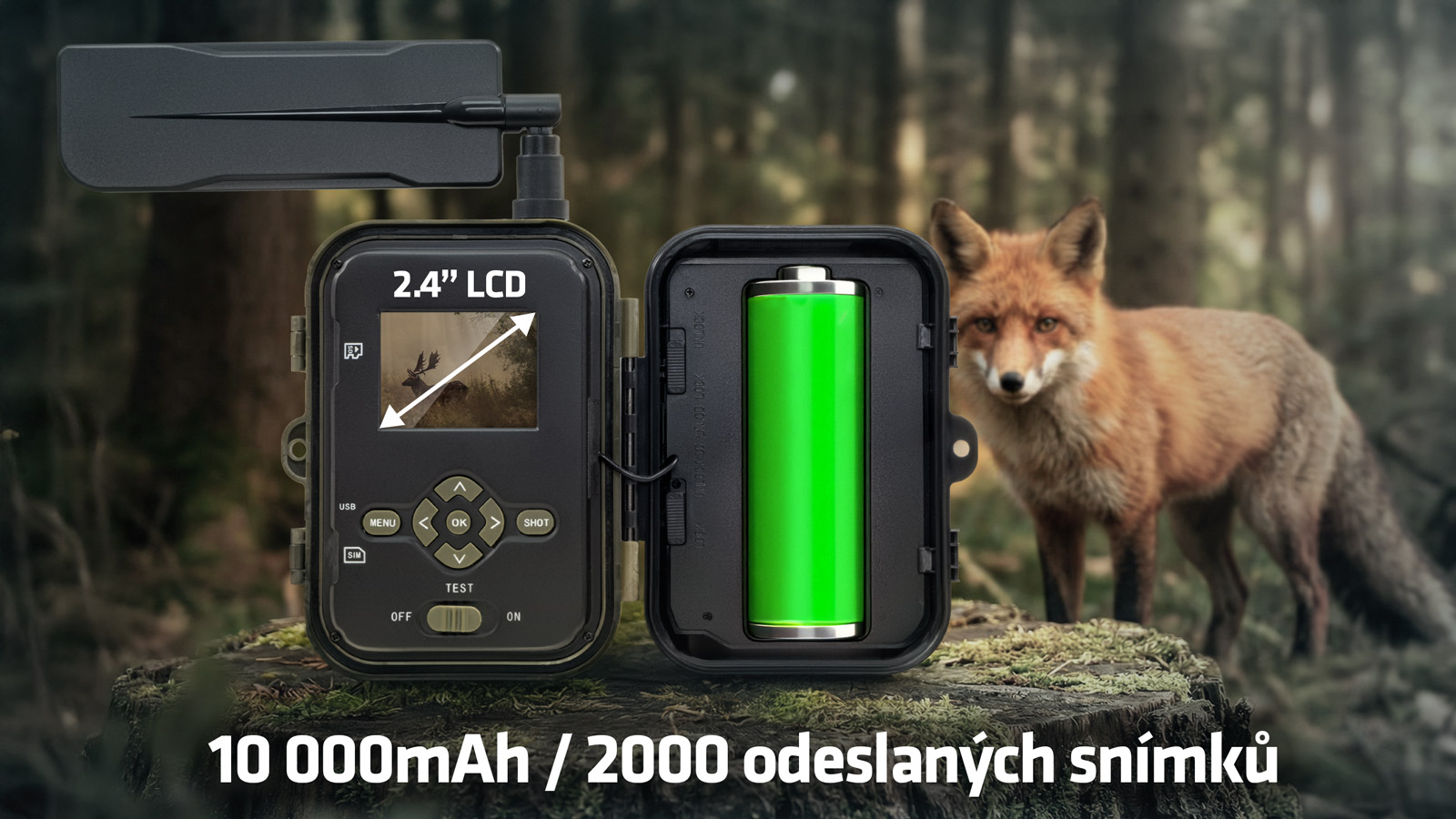 EVOLVEO StrongVision PRO 4G II, fotopasca & bezpečnostná kamera, 4G LTE, cloud/ e-mail, 10.000mAh 