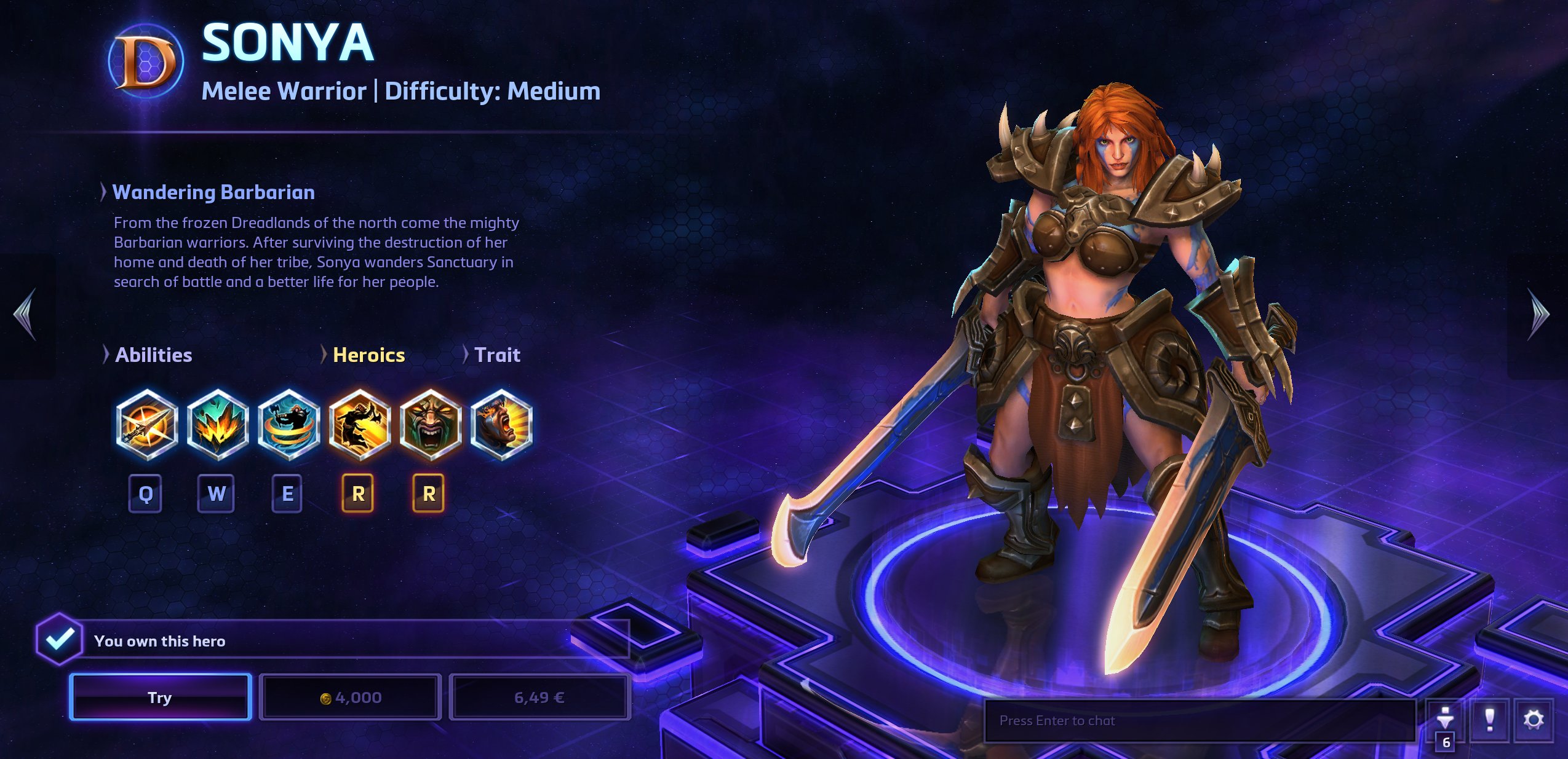 ESD Sonya Heroes of the Storm 
