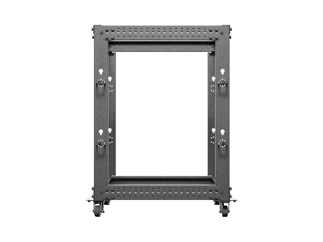 LANBERG OTVORENÝ RACK 15U 19" 600X600-1100 NASTAVITEĽNÝ ČIERNY 