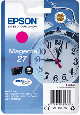 Epson Singlepack Magenta 27 DURABrite Ultra Ink