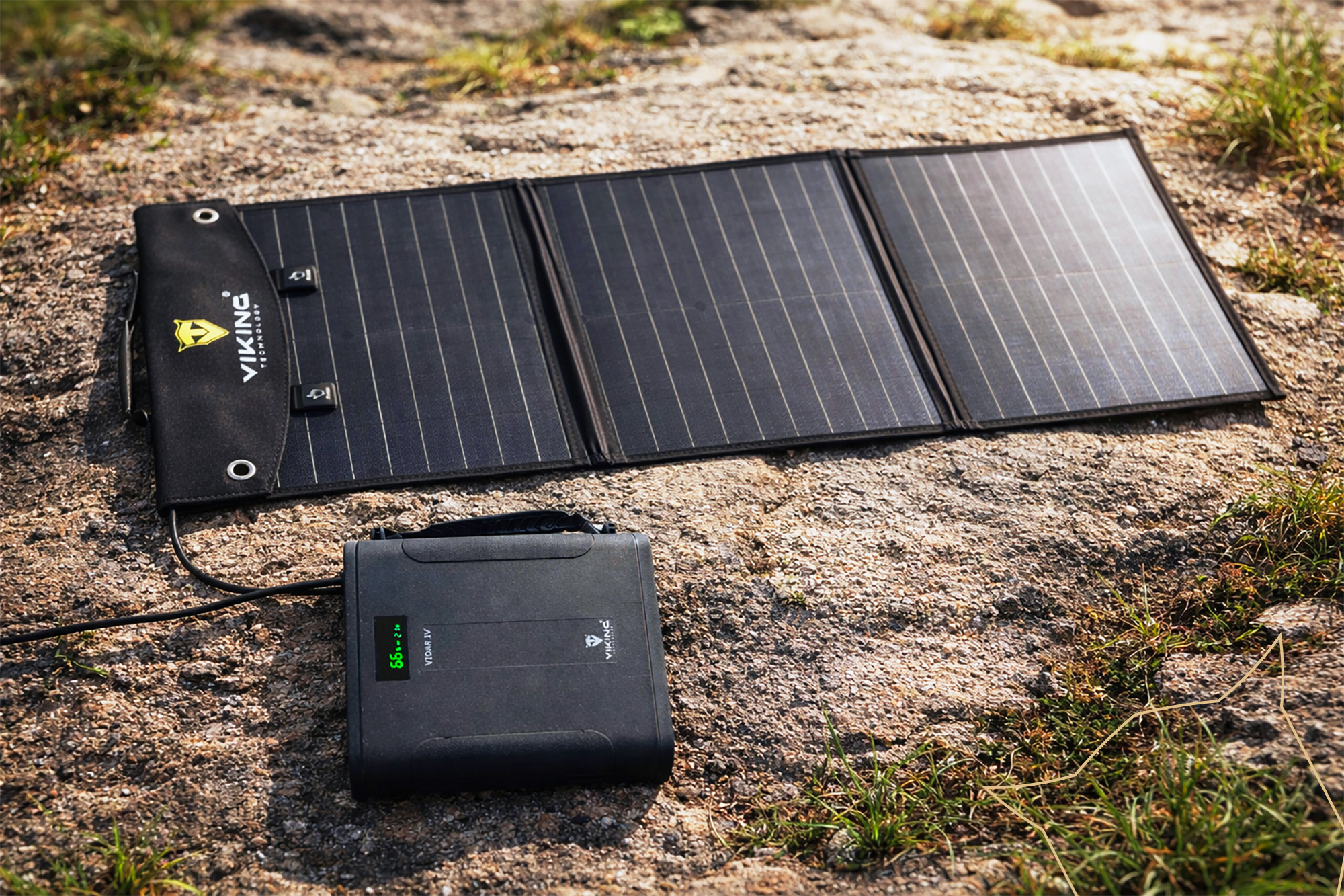 Set powerbanka Viking VIDAR IV a solárny panel Viking L60 PD 