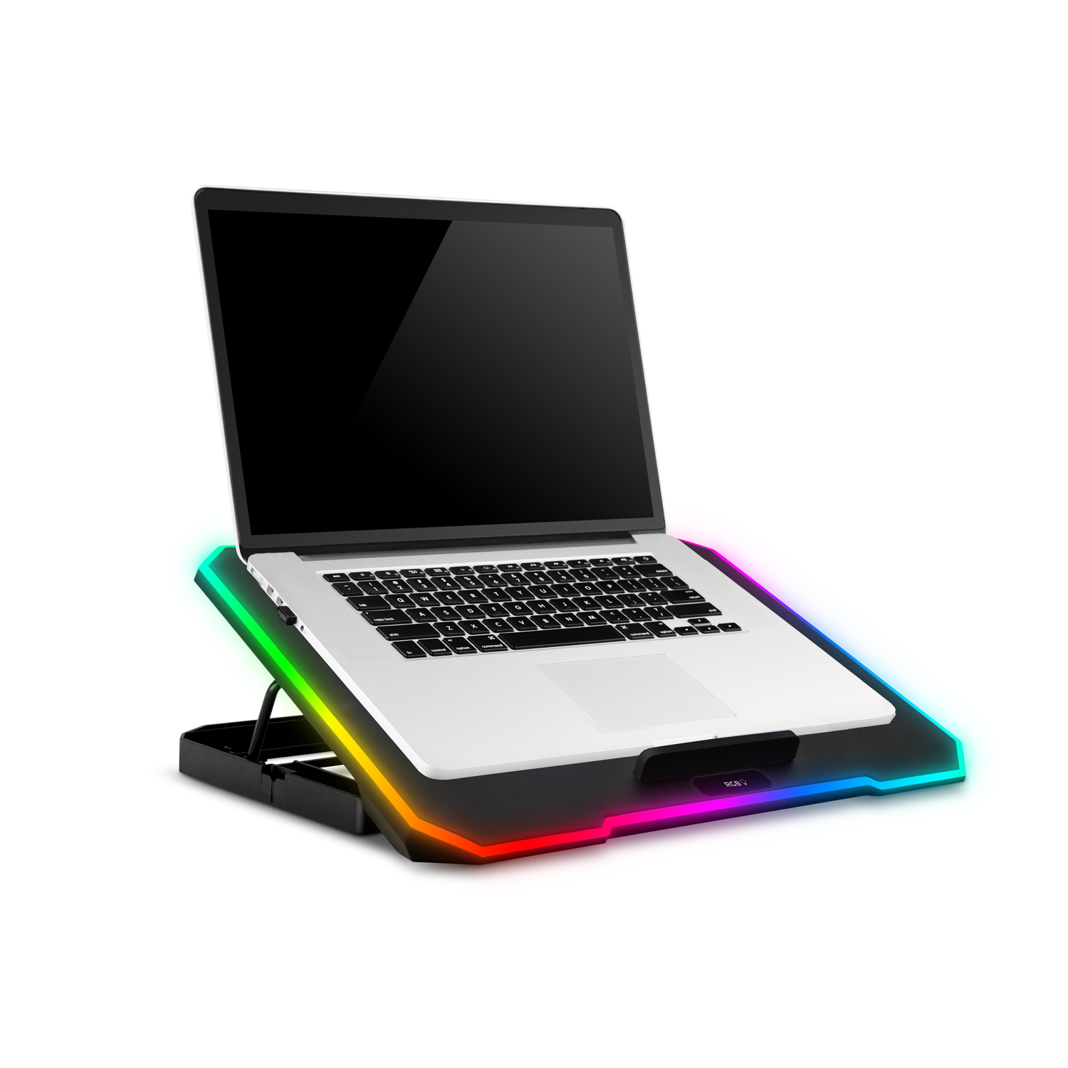 EVOLVEO CoolPro, chladiaca podložka pod notebook do 17", 2x ventilátor, RGB podsvietenie 