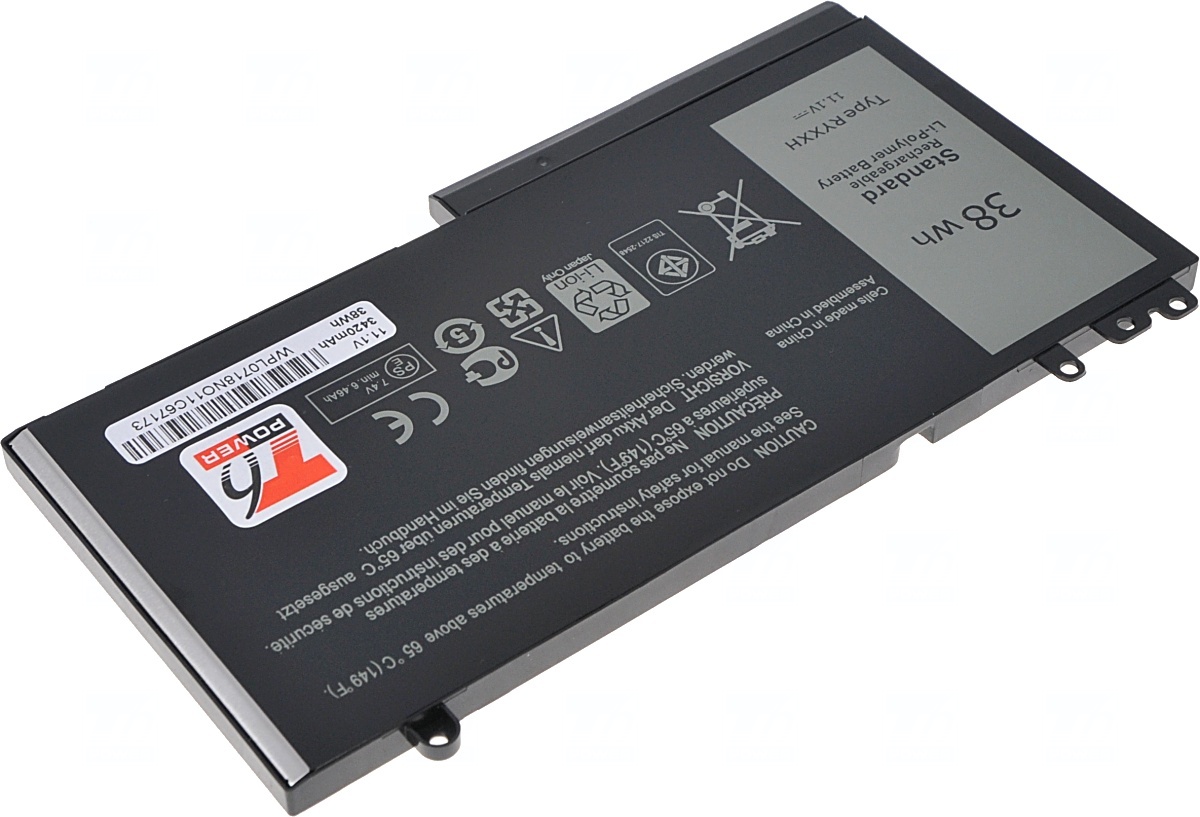 Batéria T6 Power pre Dell Latitude E5450, E5550, E5250, 3150, 3160, 3600mAh, 41Wh, 3cell, Li-pol 