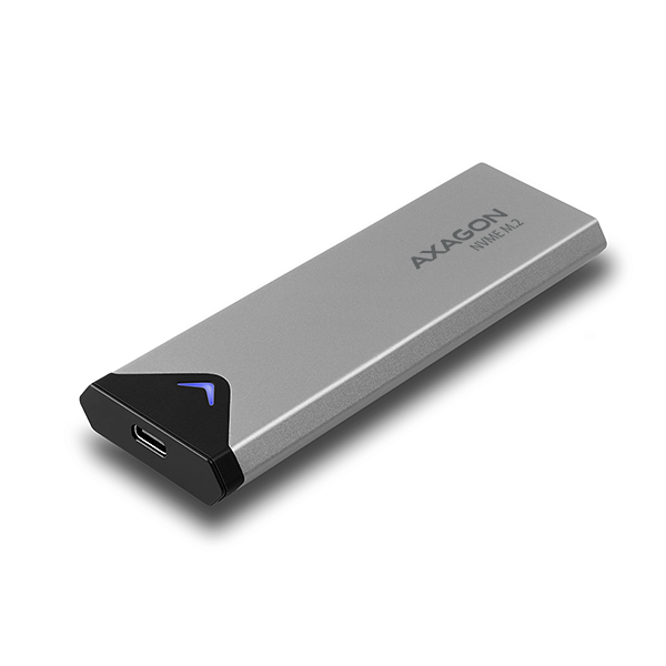 AXAGON EEM2-UG2, 10Gbps USB-C - M.2 NVMe SSD ARROW box, strieborný 