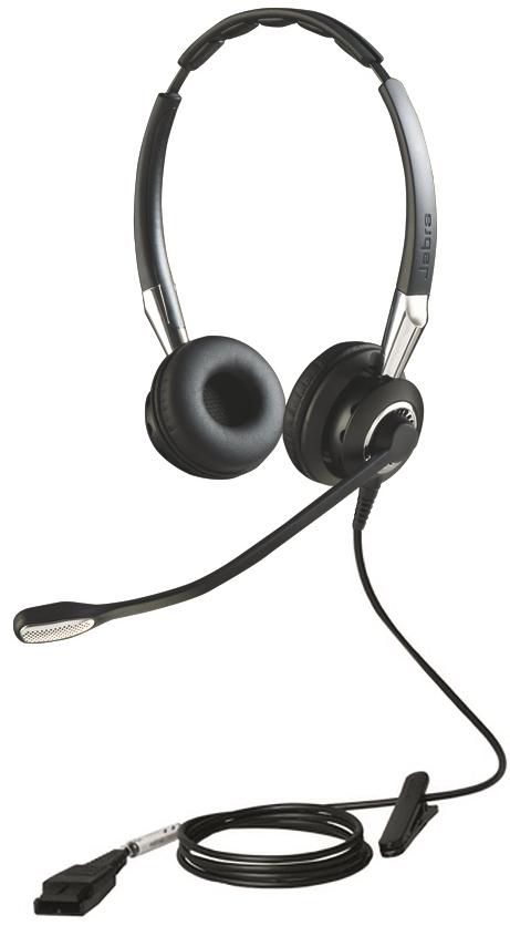 Jabra BIZ 2400 II/ Stereo/ QD/ Drôt/ Čierna-strieborná 