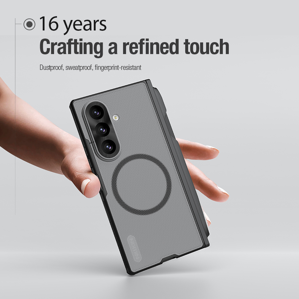 Nillkin Super Frosted FOLD Magnetic Pen Slot Zadný Kryt pre Samsung Galaxy Z Fold 8 Ultra Black 