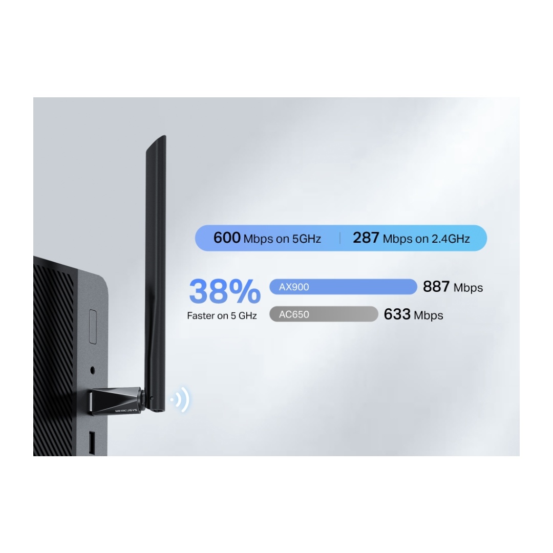 Mercusys MA60XHB AX900 Highgain WiFi6 BT USB adaptér 