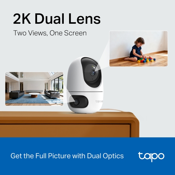 Tapo C245D Dual Lens Pan/ Tilt Security Camera 