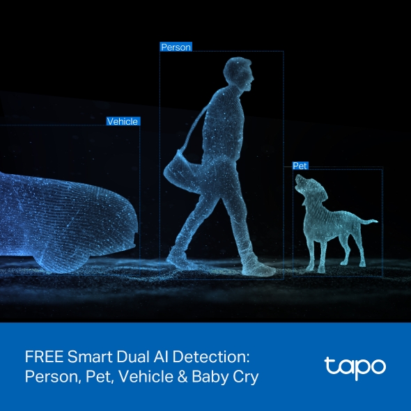 Tapo C245D Dual Lens Pan/ Tilt Security Camera 