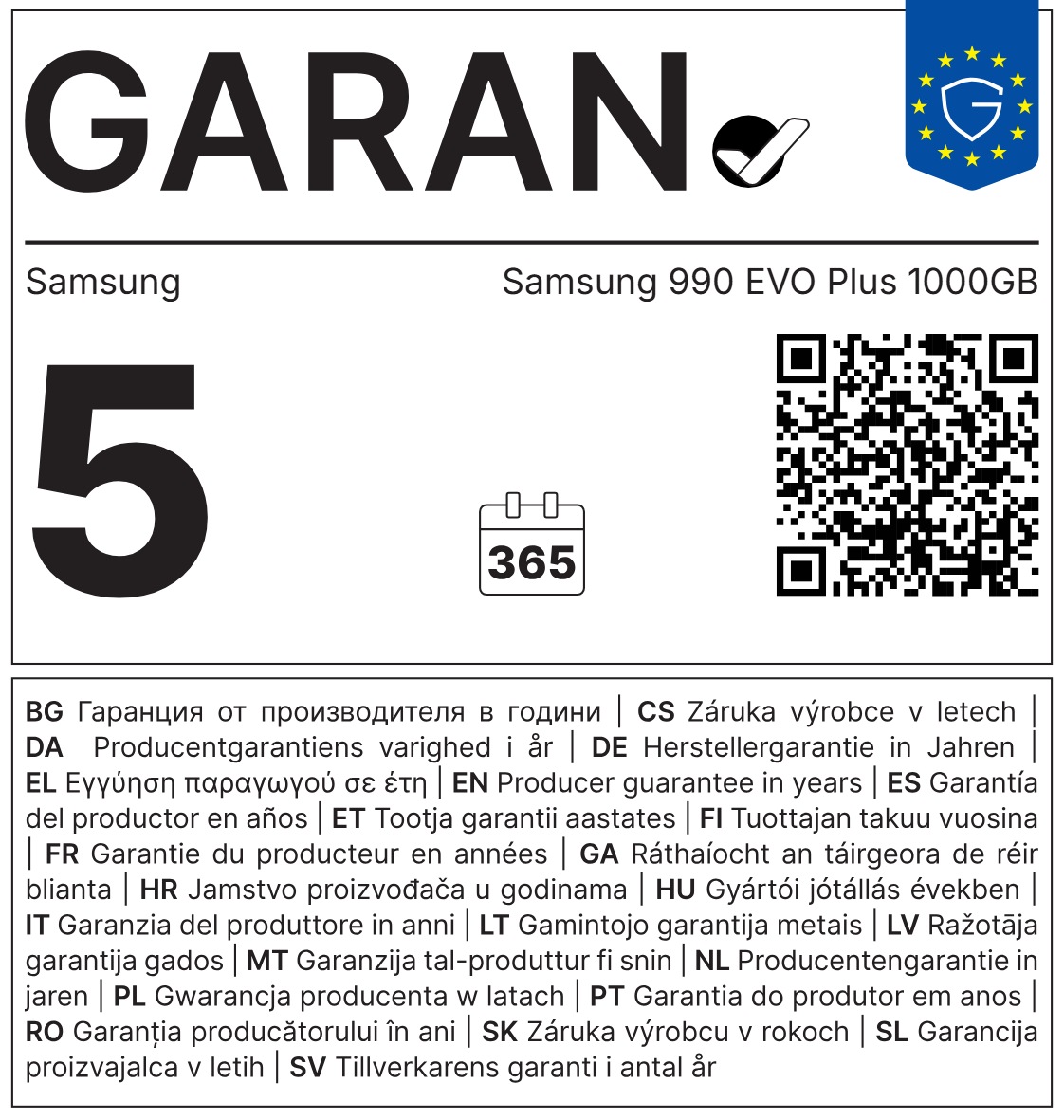 Samsung 990 EVO Plus/ 1TB/ SSD/ M.2 NVMe/ Čierna/ 5R 