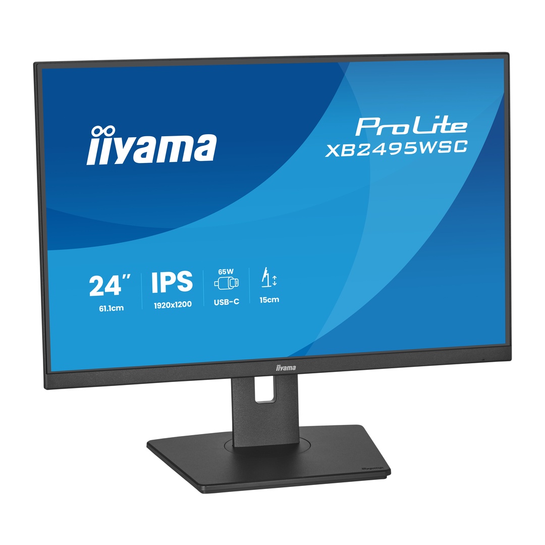 24" iiyama XB2495WSC-B1: IPS, WXGA, USB-C, HAS 