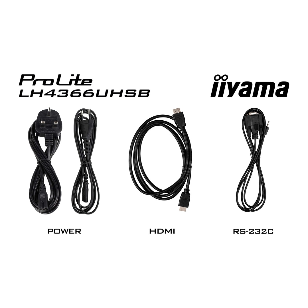 43" iiyama LH4366UHSB-B1AG: 4K UHD, VA, IPX5, DP-out 