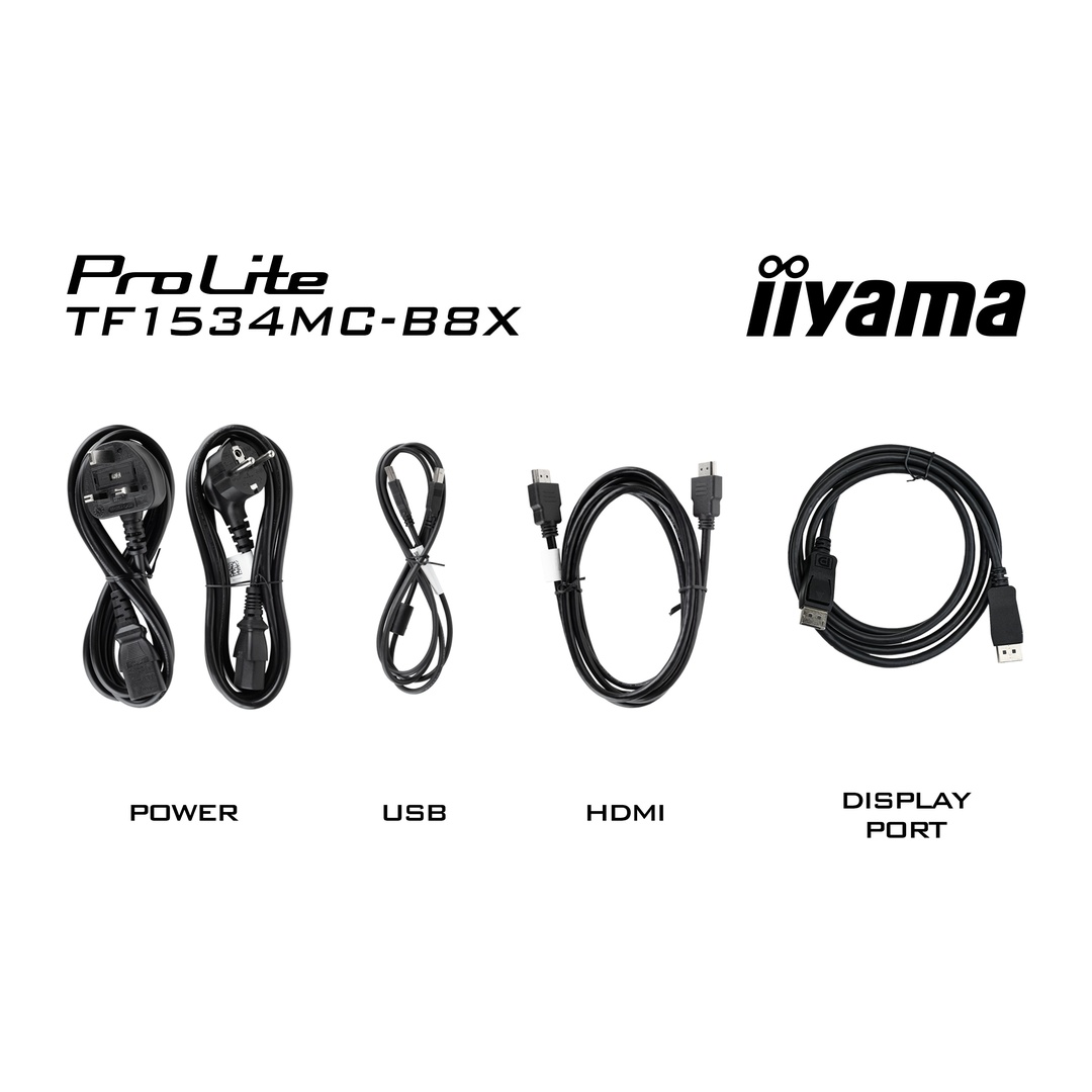 15" iiyama TF1534MC-B8X: TN, XGA, 10P, IP65 