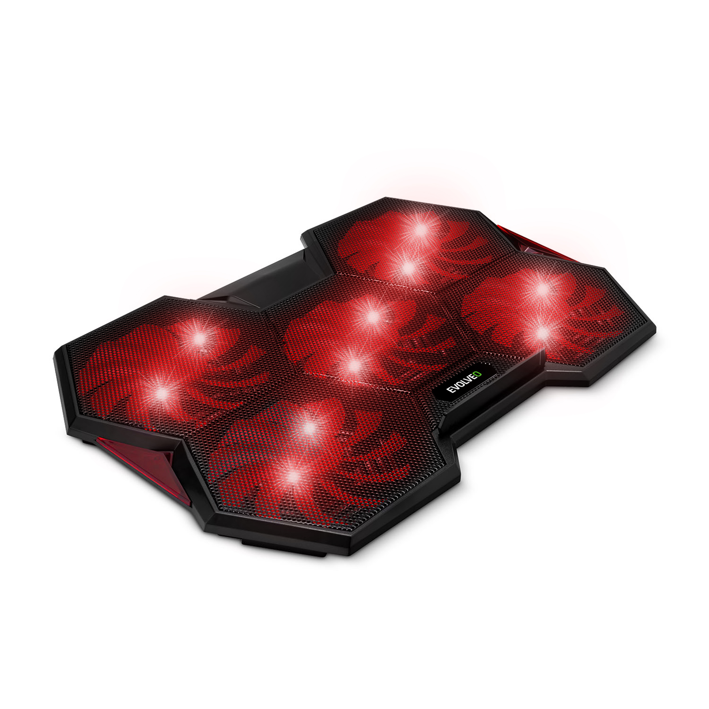 EVOLVEO Ania 14, chladiaca podložka pre notebook, do 17.3", 5x ventilátor, červené podsvietenie 