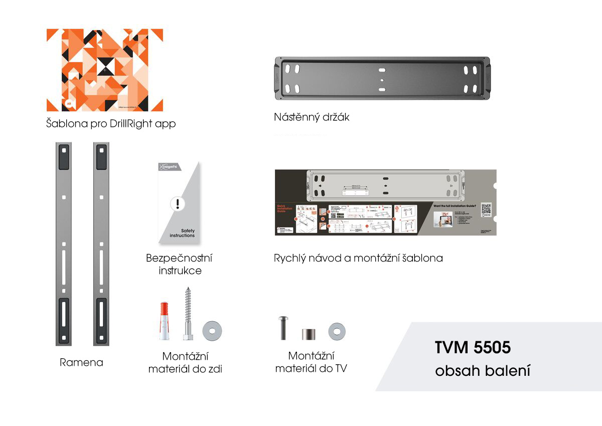 Vogel"s TVM 5505, fixný TV držiak obrazovky 32-77", 75 kg 