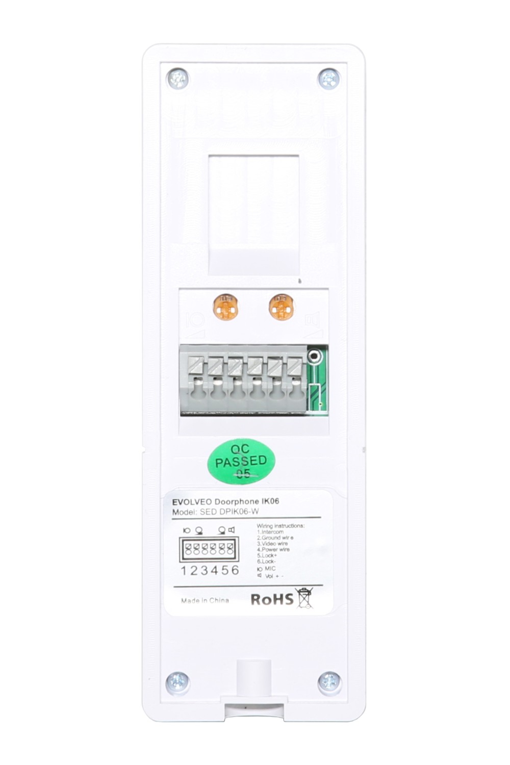 EVOLVEO DoorPhone IK06, set video dverného telefónu s pamäťou a farebným displejom 