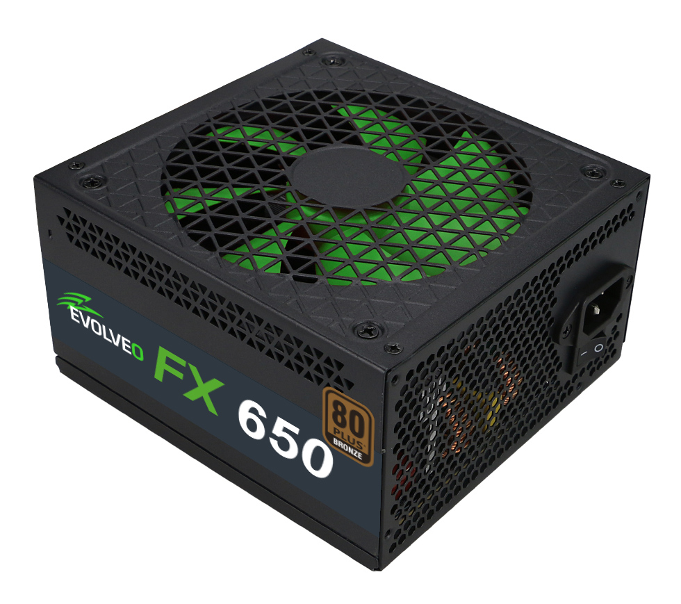 EVOLVEO FX 650, zdroj 650W ATX, 14cm, 80+, Bronze, 3YRW