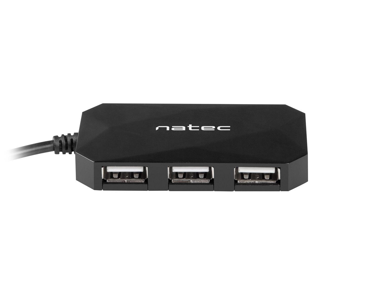 Natec Locust rozbočovač 4x USB 2.0 HUB, čierny 