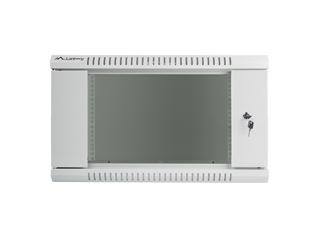 Nástenný rack 19" 6U 600X450mm sivý flat pack 