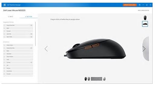Dell MS3220/ Kancelárska/ Laserová/ 3 200 DPI/ Drôtová USB/ Šedá 